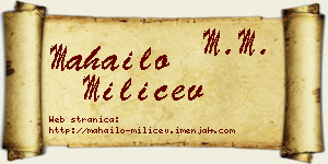 Mahailo Milićev vizit kartica